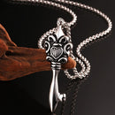 N004 Titanium fashion chain free 316L stainless steel vintage pendant necklace