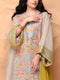 KTX-7981931069656 breathable spring women long sleeve pattern kaftan with floral striped dress