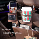 KT-1115-001 High-Grade High-Grade Tumbled Leather Car Seat Cup Holder, Coffee Cup Holder with Car Manufacturer Logo / 4 Pieces