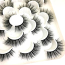 10 Pairs Luxury 6D False Strip Eyelashes - Black