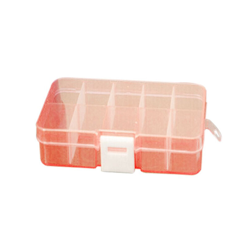 10 Slots High Quality Plastic Jewelry Craft Storage Box - Orange