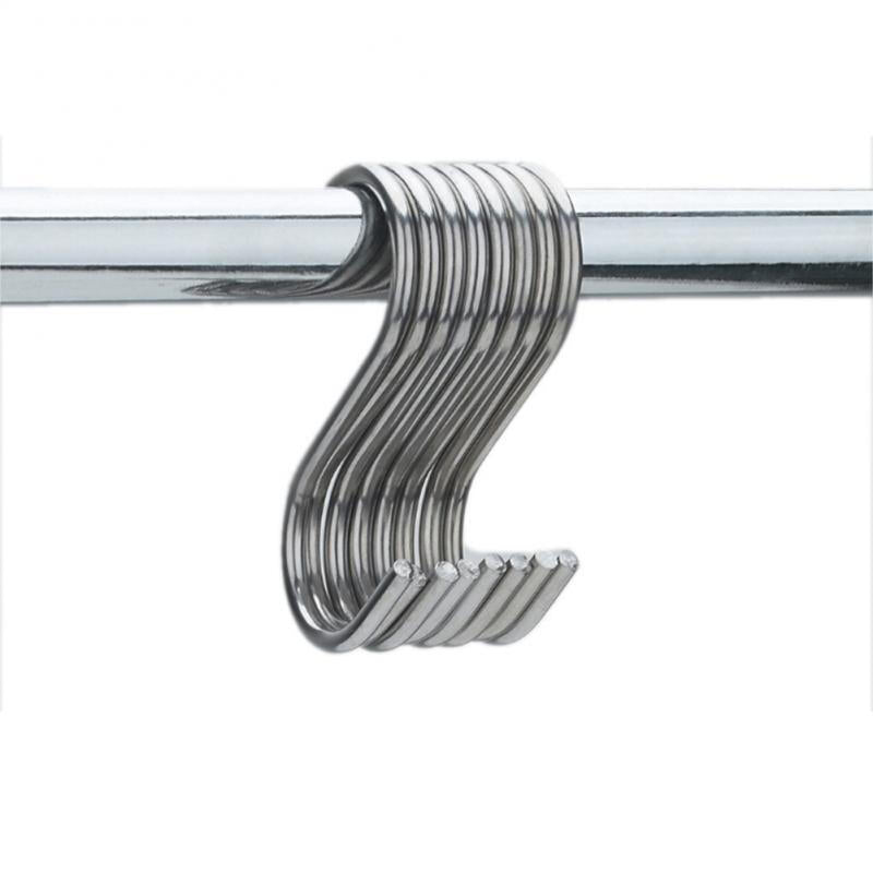 10pcs Stainless Steel Universal S-Type Hook - Silver