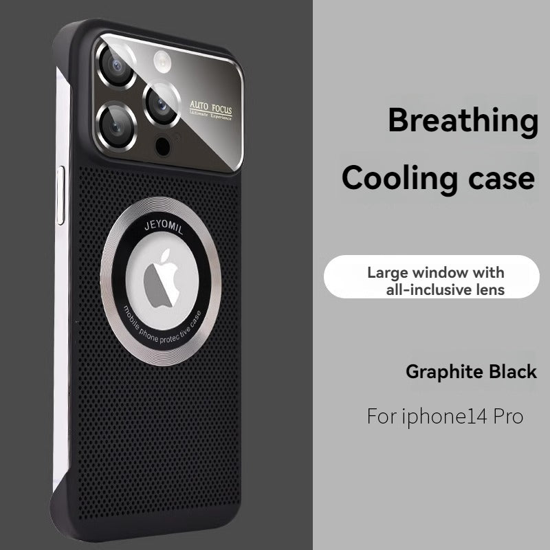 LKX-040701  Apple 14promax, Case, New, Iphone 13pro Slim Anti-Drop, Transparent, Simple, Borderless, Half-Wrapped Heat Dissipation, Premium Feeling, Protective Cover Large Window