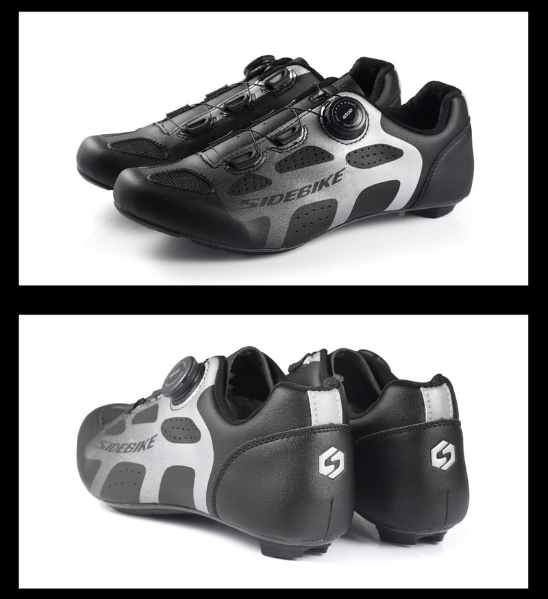 Sidebike Carbon Sole Road Bike Locking Shoes Competition Grade Cycling Shoes Ultra-Light Single Turn Buckle Breathable Carbon Fiber Self-locking Shoes