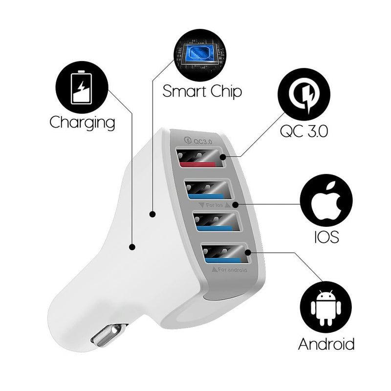 Quick Car Charger With 4 USB Port