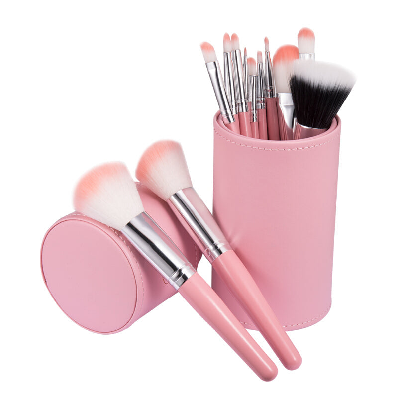 12Pcs Premium Beginner Brushes Set - Pink