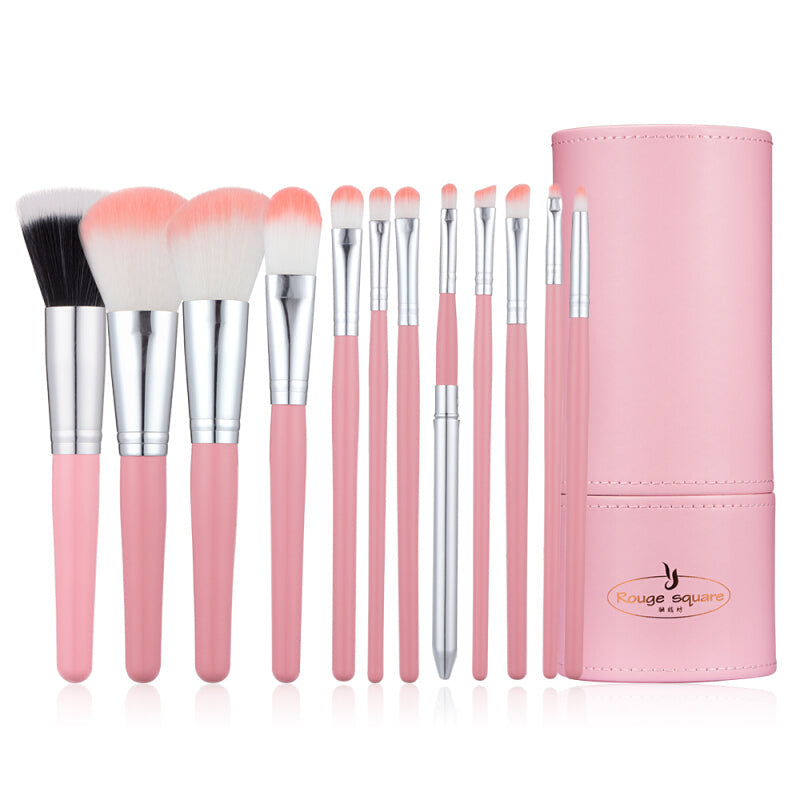 12Pcs Premium Beginner Brushes Set - Pink