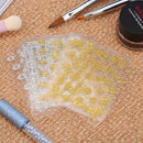 12 Sheets Multistyle Nail Decorations - Gold Silver