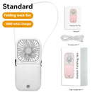 LHB-040801 Mini Foldable Hanging Neck Charging Treasure Cooling Fan