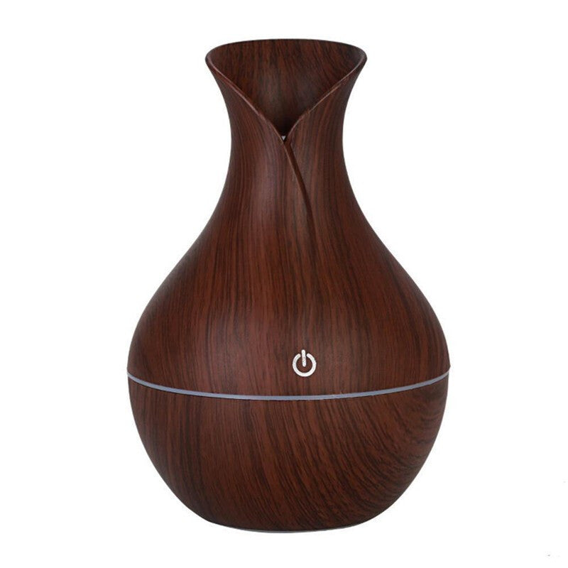 130ml Decorative USB LED Air Humidifier - Dark Brown