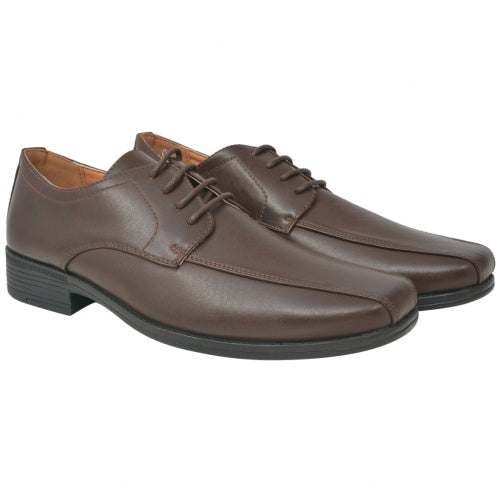 Lace-up shoes for men Brown Size 42 PU leather