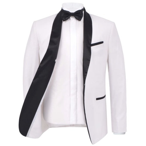 Two-piece evening suit Black Tie Smoking Men's size 54 White