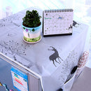 Bluelans Dust Proof Deer Refrigerator Cover - White