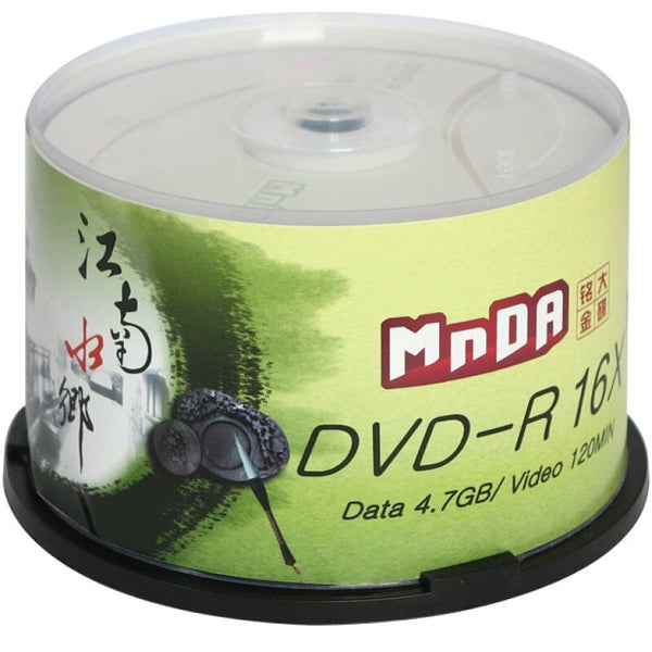 مينغ بريميوم DVD-R 50 قطعة أقراص مضغوطة فارغة - أبيض