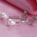 E048 Mixed order brilliant tiny artificial pearl earrings