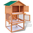 Rabbit cage outdoors for small pets 3 wood floors