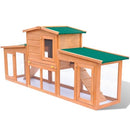 Large rabbit cage for small pets with wooden roof