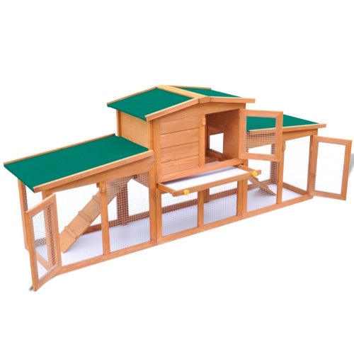 Large rabbit cage for small pets with wooden roof