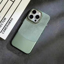 ABD&XJK-030402 Nude,Color Blocking,Vegan Leather,For,iPhone 12 - 15,New,Premium,Simple,Anti-fingerprint,All-inclusive,Drop-proof