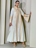 KTX-7982837924056 Elegant Stand Up Collar Long Sleeve Kaftan