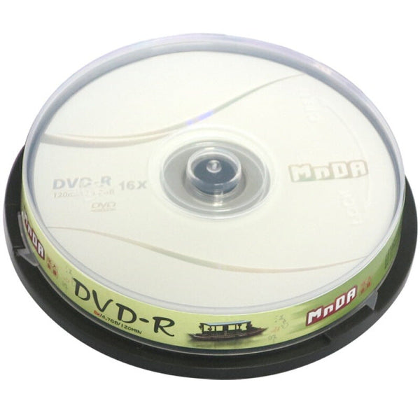 مينغ بريميوم DVD-R 10 أقراص مضغوطة فارغة - أبيض