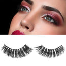 1 Pair 3D Mink Natural Hair False Eyelashes - Black