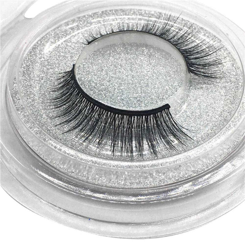 1 Pair Luxury 3D Fluffy False Eyelashes - Black