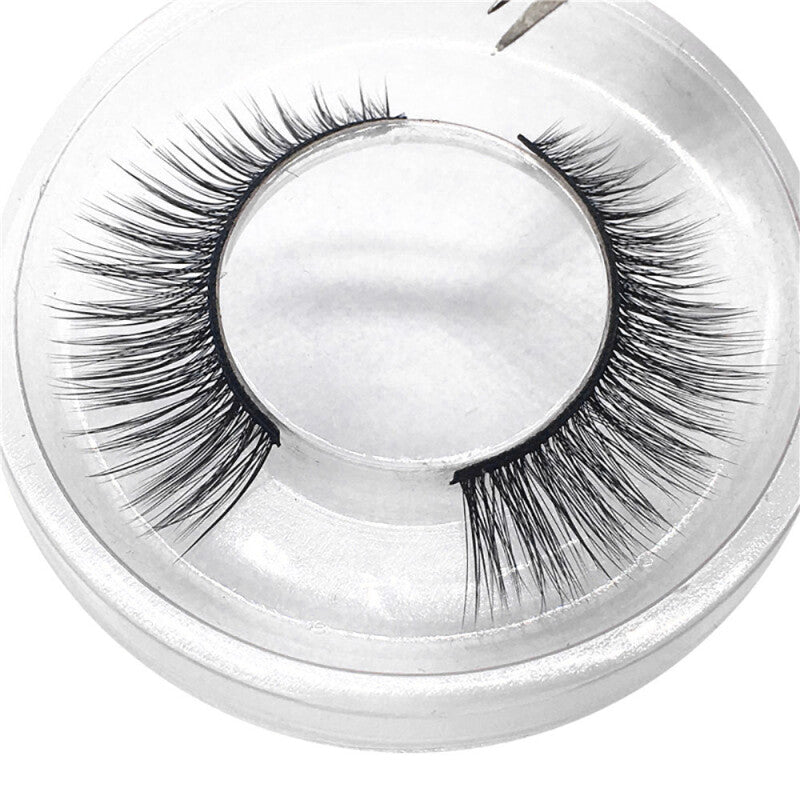 1 Pair Luxury 3D Fluffy False Eyelashes - Black