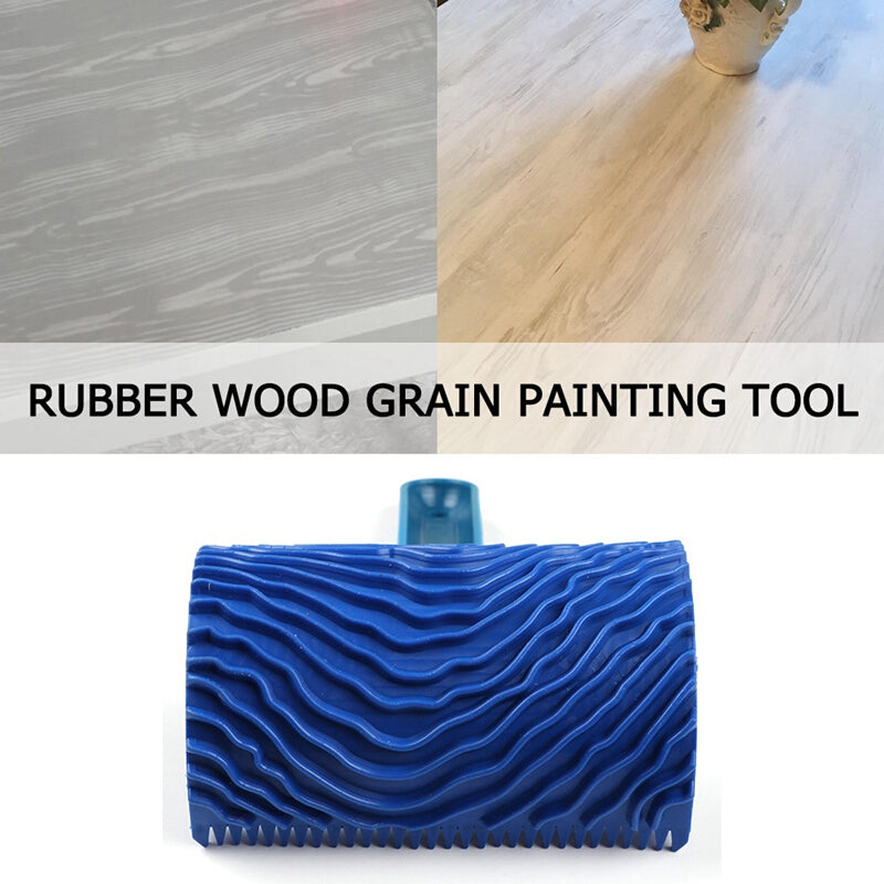 1 Pc. Wood Graining Grain Rubber With Handle - Blue