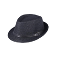 Fashion Women Men Hat Fedora Trilby Cap Straw Beach Sunhat with Belt Unisex Black