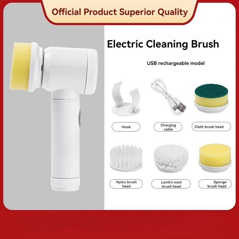 KT-12-25-012 Electric Cleaning Brush, Multifunctional Kitchen Dishwashing Brush, Household Lazy Cordless Automatic Brush, Handheld Cleaner