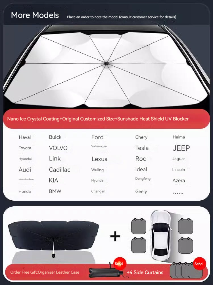 KT-1209-002 Car Sunshade, Window Sunshade, Side Window Sunscreen, Heat Insulation, Sunshade, Block Front Windshield Panel Cover, Car Blackout