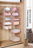 ABD-042606 Celebrity Wardrobe Storage Rack Layered Storage Basket Multi-Functional Hanging Bag Clothing Organization