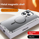 ABD-042207 Metal one-piece airbag case! Applicable magnetic apple 15 phone case 15promax anti-fall iphone15/14