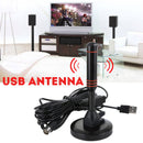 200 Mile Indoor USB Antenna TV Digital HD - Red