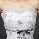 2020 Large Size Trailing Bra Wedding Dress - White