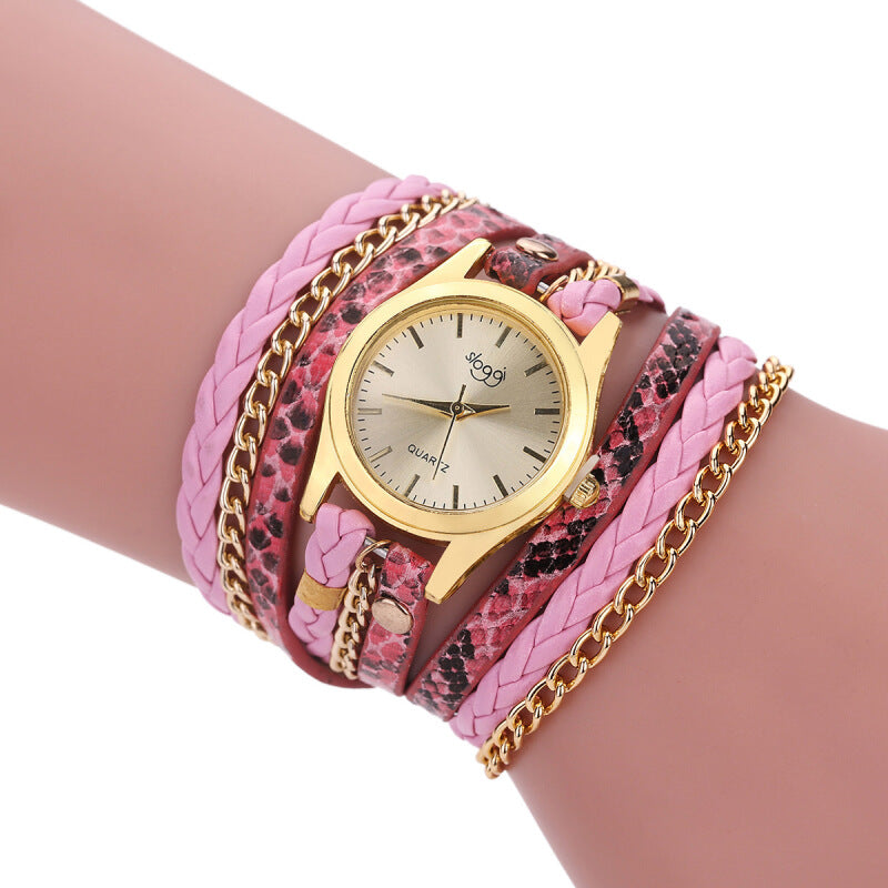 2017 Premium Vintage Multilayer Wristwatch - Pink