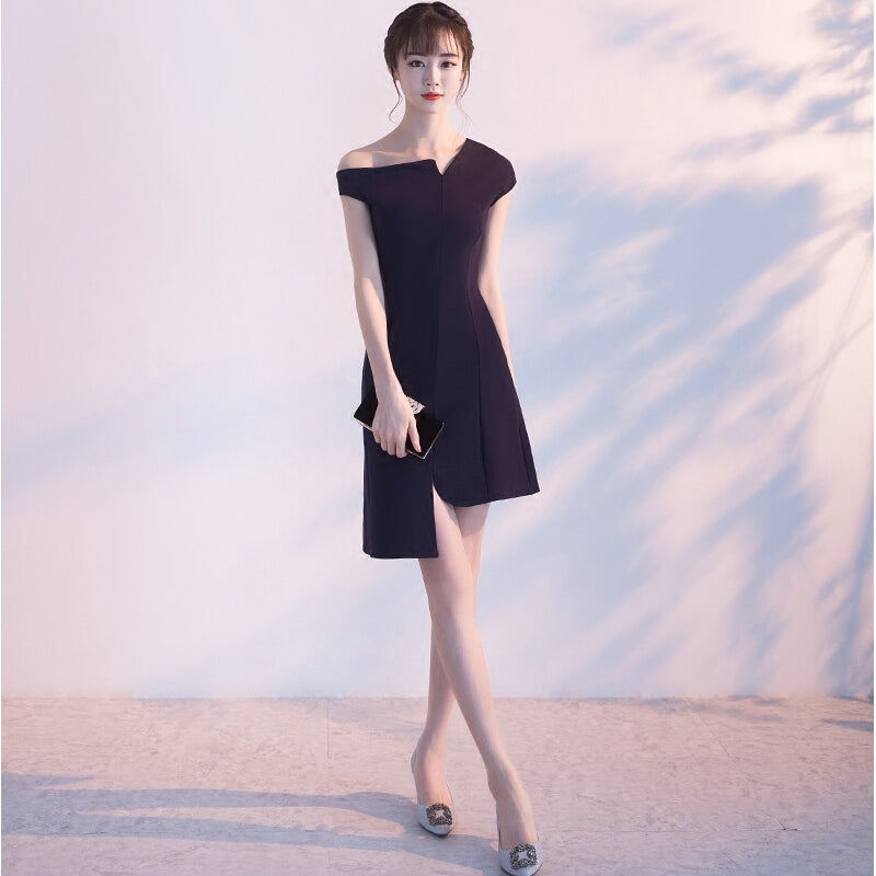 2020 Female Evening Slim Casual Dress - Black