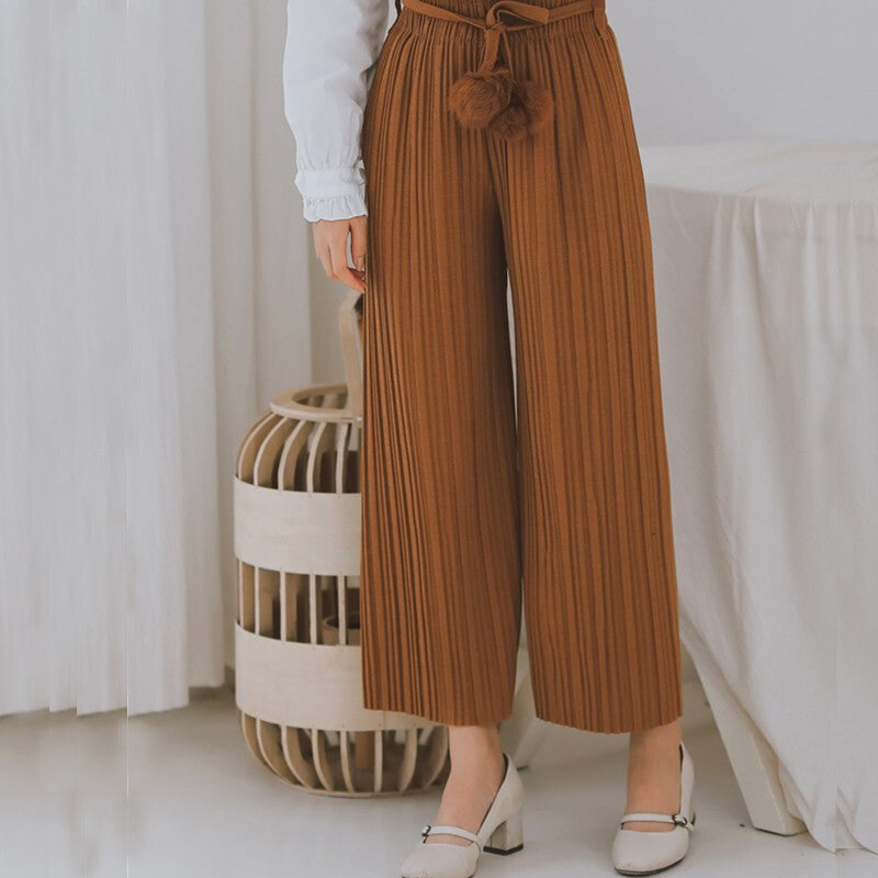 2020 Han Edition Style Wide-Legged Pants - Coffee