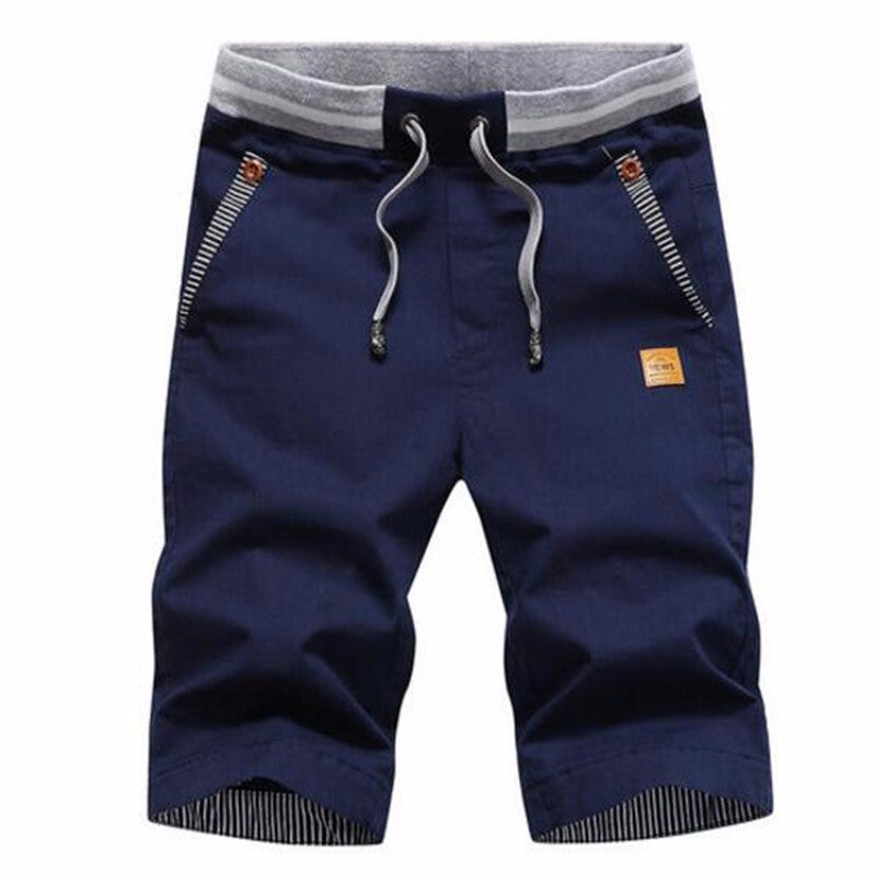 2020 M-4 Summer Solid Fashionable Cargo Shorts - Navy Blue