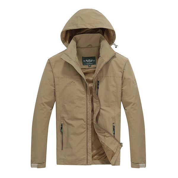 2020 Men's Thin Fashionable Waterproof Jacket - Khaki