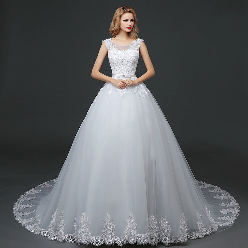 2020 New Style Big Tail Wedding Dress - White