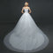 2020 New Style Large Wedding Tail Dress - White