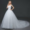 2020 New Style Large Wedding Tail Dress - White