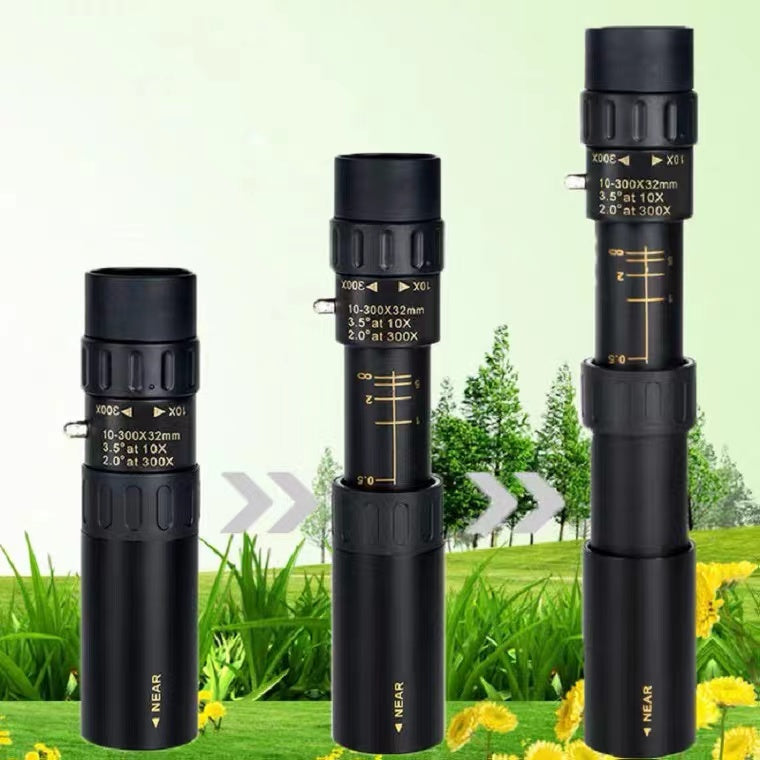 Portable Monocular Telescope Pocket Outdoor Activities Multifunctional Telescopic Focusing Metal Telescope