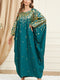 KTX-7982841135320 Green Bat Sleeve Loose Kaftan