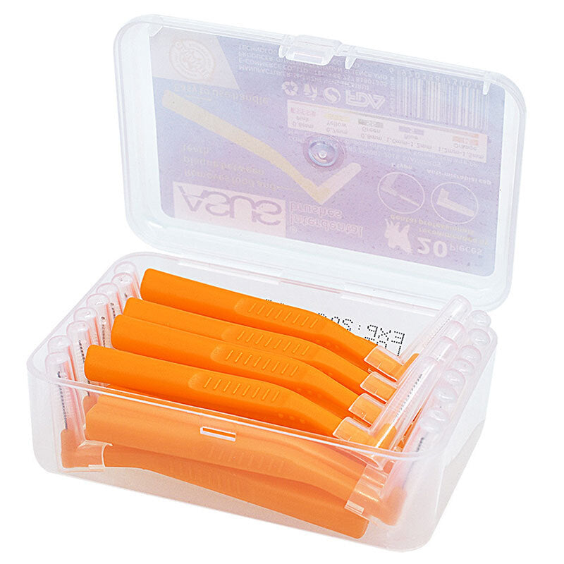 20 Pcs. L-Shaped Interdental Brush Oral Care - Orange