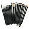 20Pcs Premium Professional Makeup Brushes Set - Natural Black