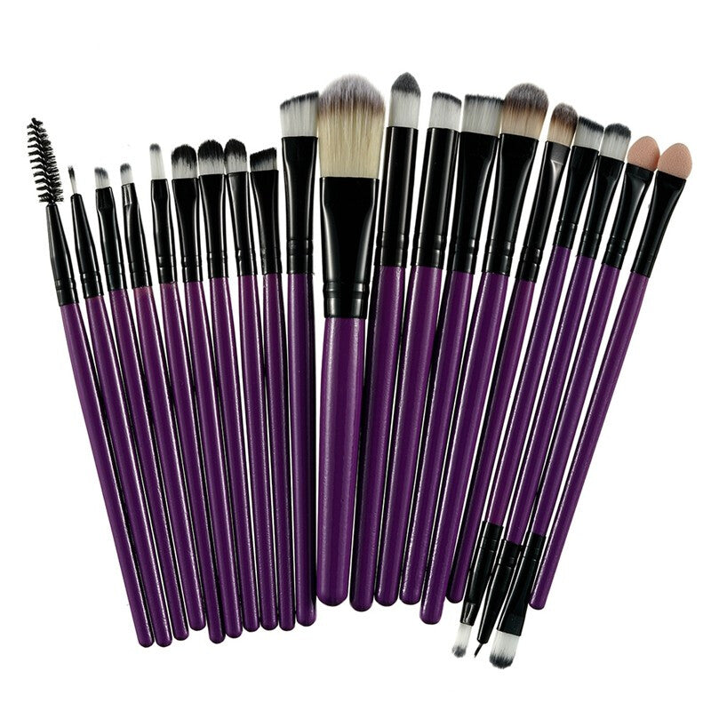 20Pcs Premium Professional Makeup Brushes Set - Purple