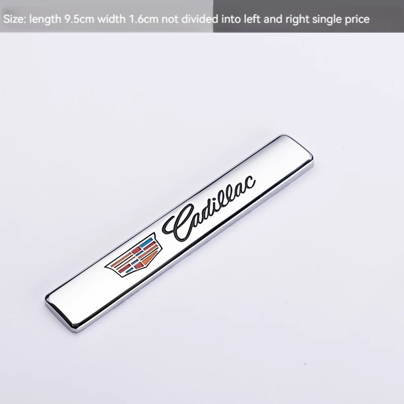 KT12-15-002 Personalized 3D Side Stickers, Trunk Stickers, Letter Fender Stickers, Metal Car Stickers, Body Modification Stickers - 2 Pieces